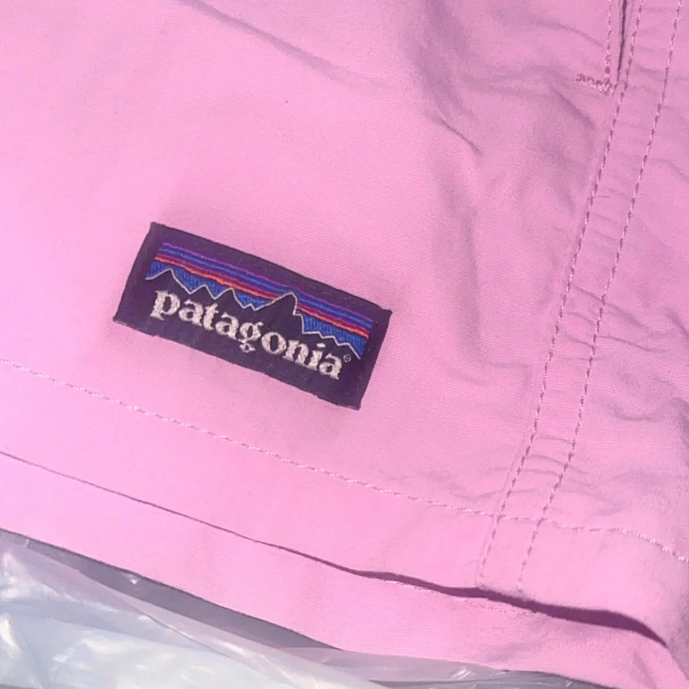 Girls Patagonia Barely Baggies unlined Shorts 3.5 Large 12 Dragon Purple  $50